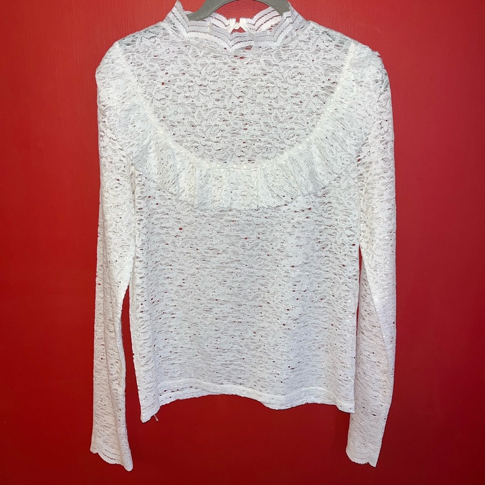 Long sleeve lace dress top